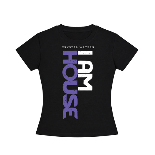 I AM HOUSE White & Purple Women’s Slim Tee